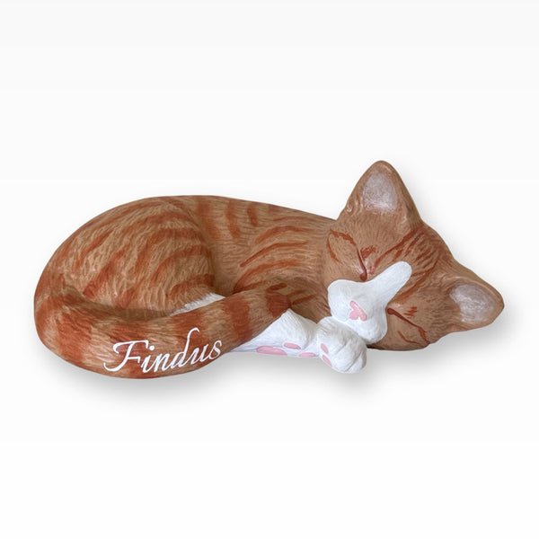 Katzenurne Schlafende Katze aus Keramik