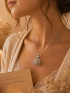 Monello Ascheschmuck Kette mit Lotusblume