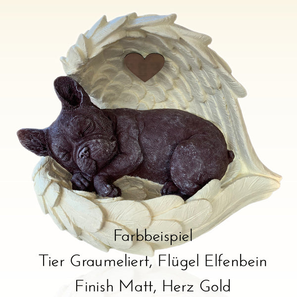 Monello® Hundeurne Deluxe Französische Bulldogge mit Gravur
