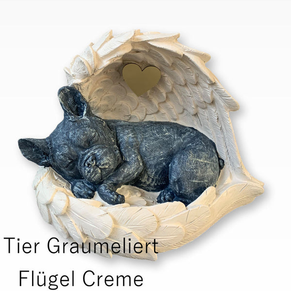 Monello® Hundeurne Deluxe Französische Bulldogge mit Gravur
