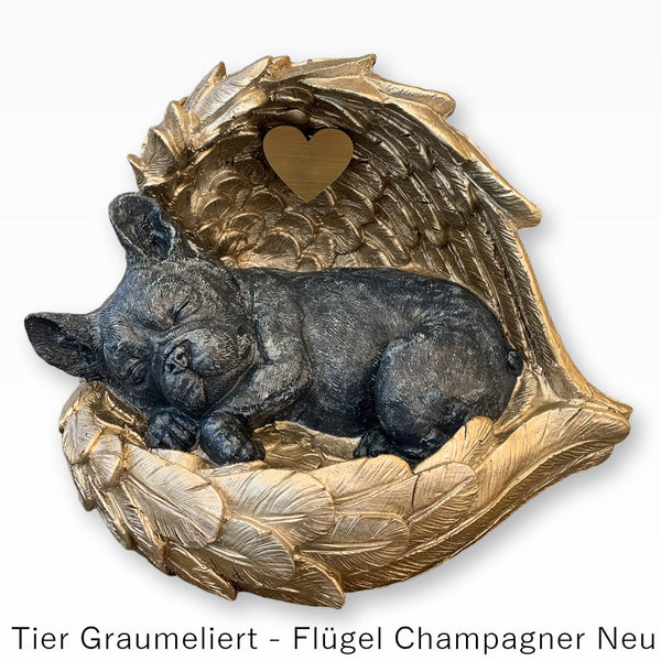 Monello® Hundeurne Deluxe Französische Bulldogge mit Gravur