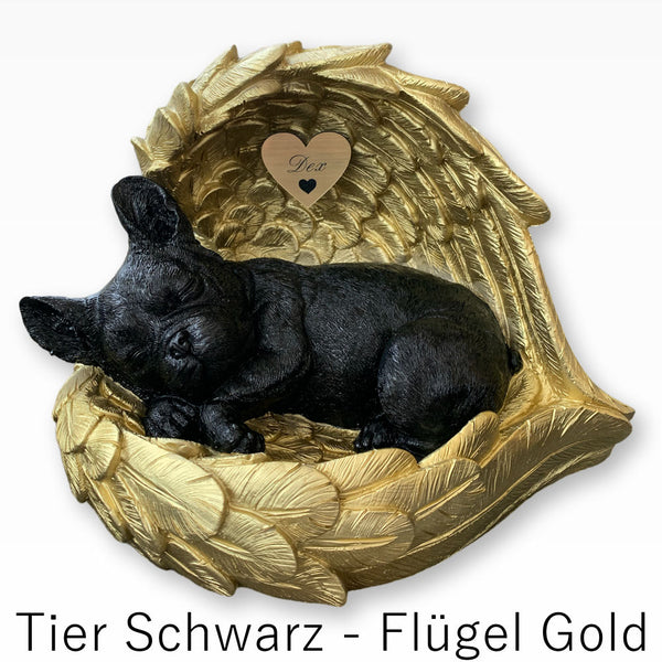 Monello® Hundeurne Deluxe Französische Bulldogge mit Gravur