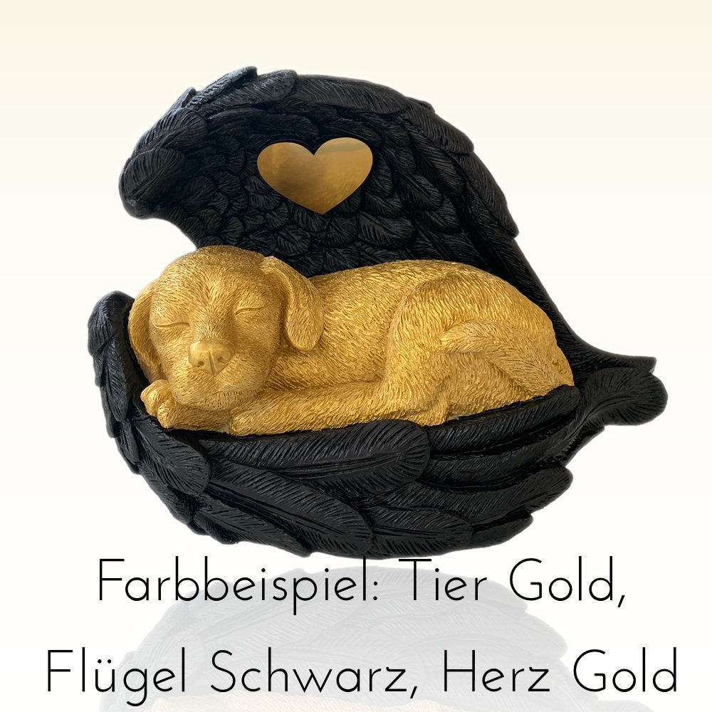 Monello® Hundeurne Deluxe Hund in Engelsflügel