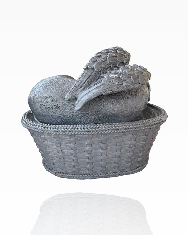 Monello® Hundeurne Hund in Korb Anthrazit B-Ware