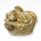 Monello® Hundeurne Hund in Korb Gold B-Ware