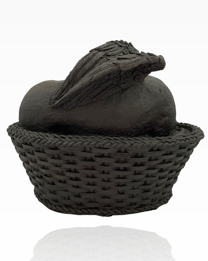 Monello® Hundeurne Hund in Korb Schwarz B-Ware