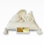 Monello® Katzenurne Katze auf Kissen Creme B-Ware