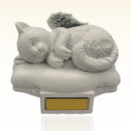 Monello® Katzenurne Katze auf Kissen Klein Weiß B-Ware