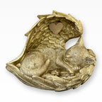 Monello® Katzenurne Katze in Engelsflügel Gold B-Ware