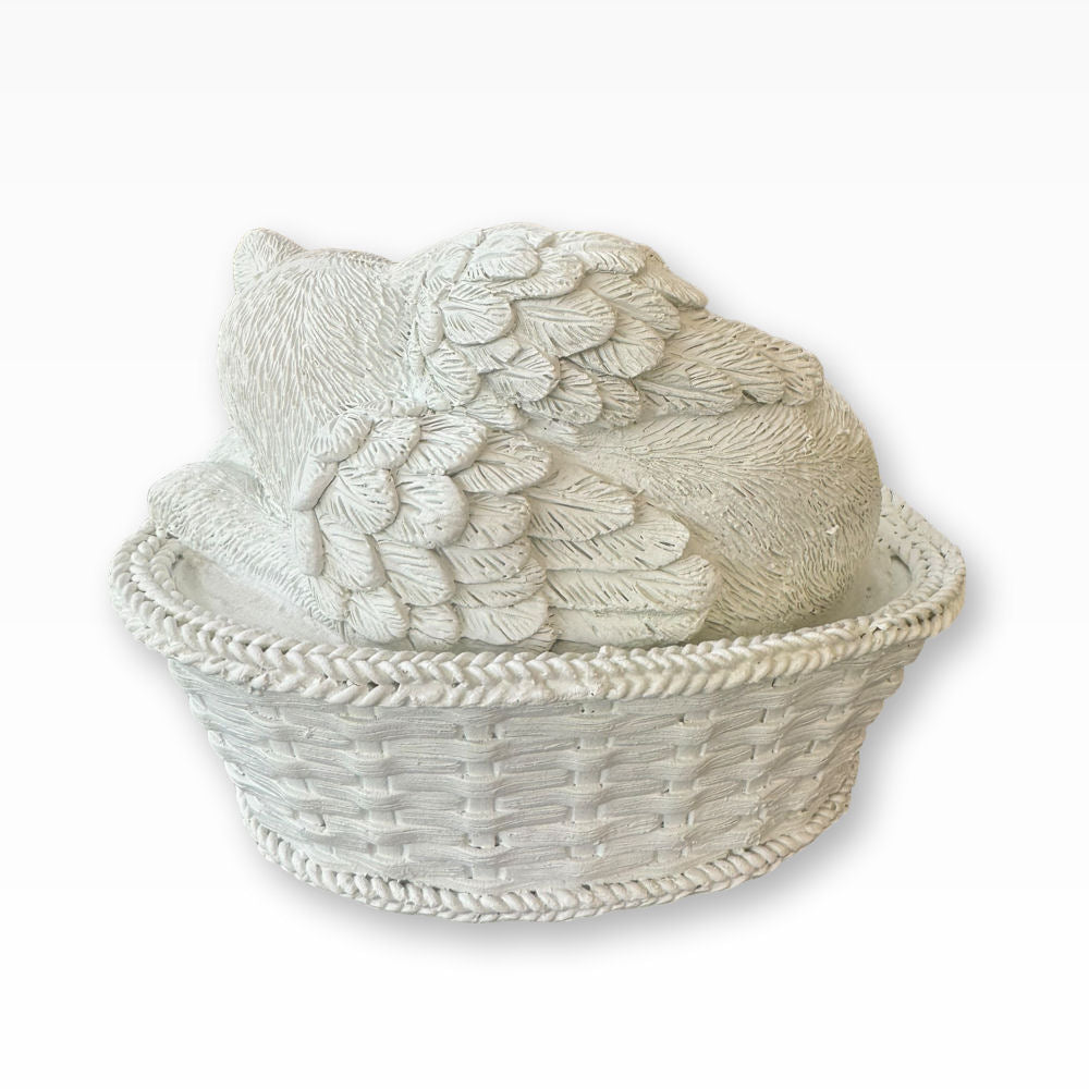 Monello® Katzenurne Katze in Korb Weiß B-Ware