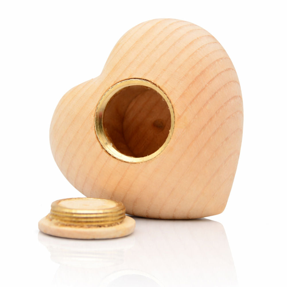 Erinnerungsstück Heart Kirsche mit Teelicht, Fach und Schraubverschluss