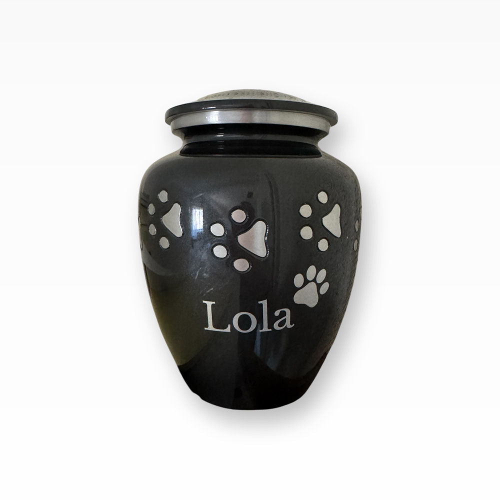 Loveurns Classic Tierurne Midnight mit Pfötchen