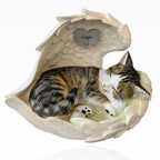 Monello® Katze in Engelsflügel bemalt nach Fotovorlage