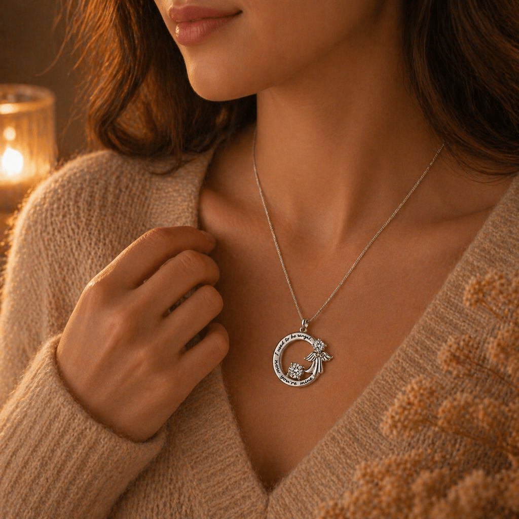 Monello Ascheschmuck Kette mit Anhänger Engelchen
