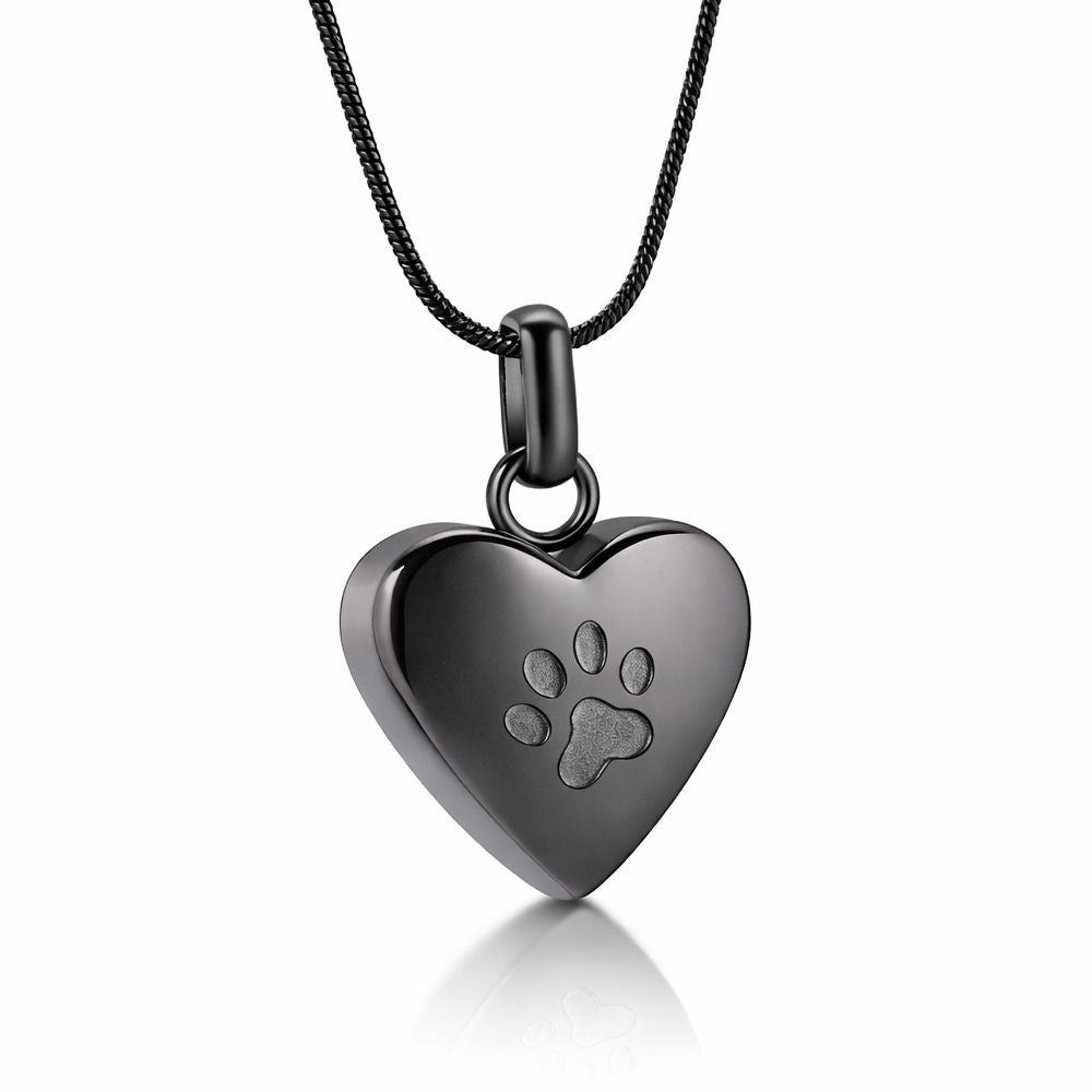 Monello Ascheschmuck Kette mit Anhänger Herz Pfote