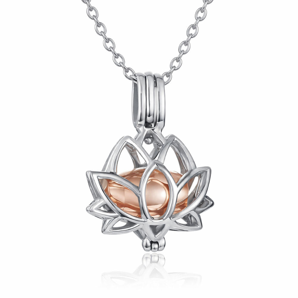 Monello Ascheschmuck Kette mit Lotusblume