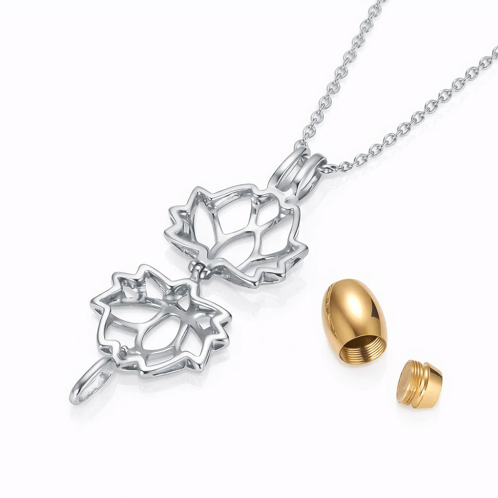 Monello Ascheschmuck Kette mit Lotusblume