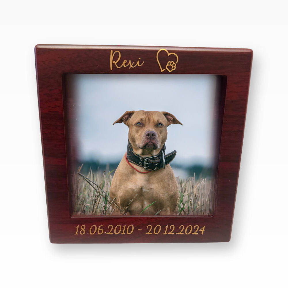 Holzurne Bilderrahmen Urne für 2 Fotos