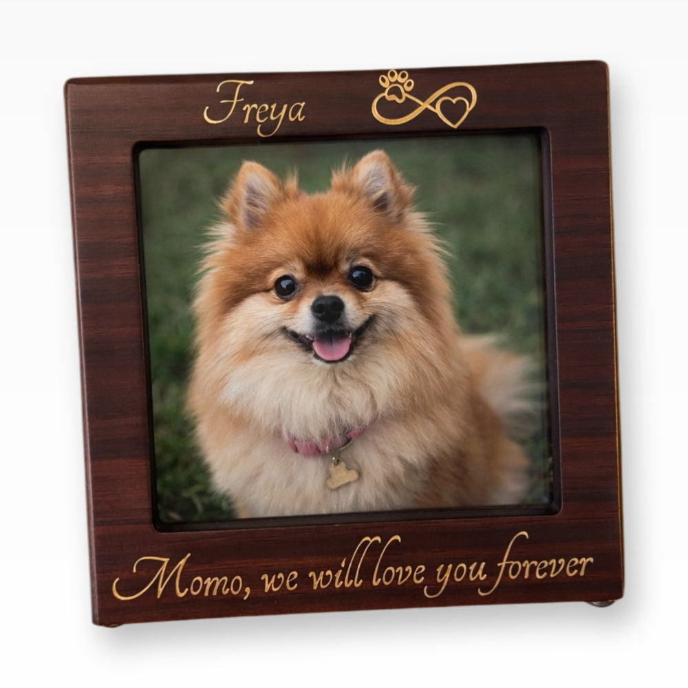 Holzurne Bilderrahmen Urne für 3 Fotos