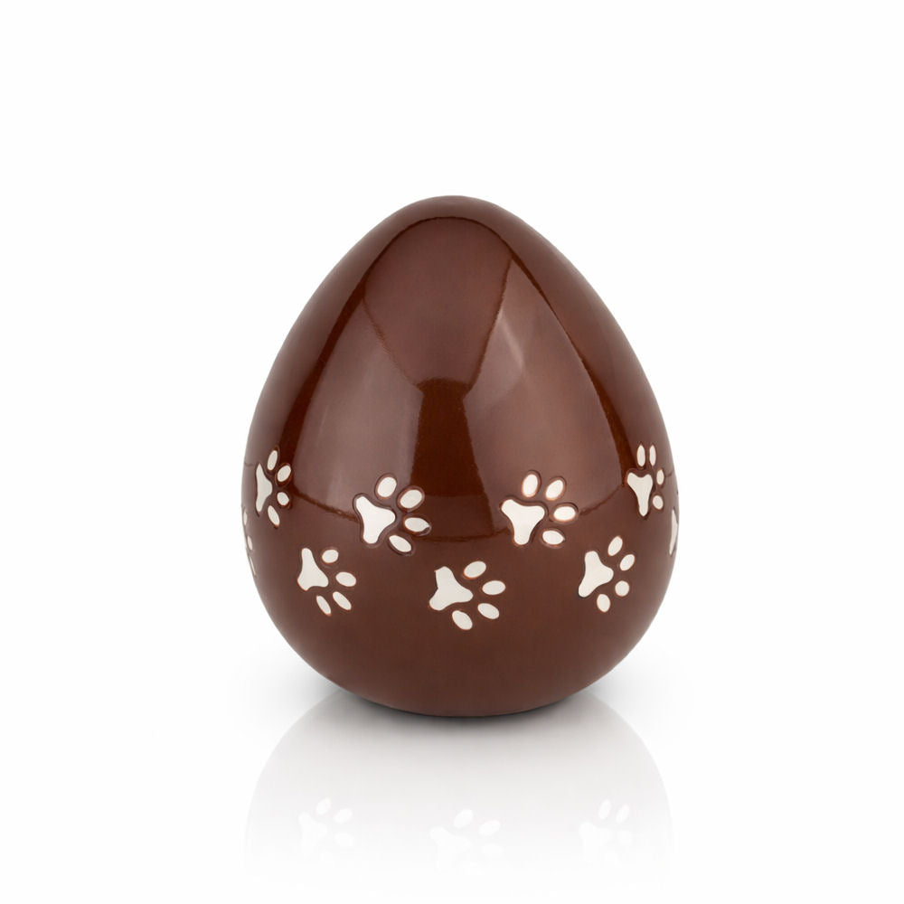 Edelmetall-Tierurne Ei mit Pfotenmotiven