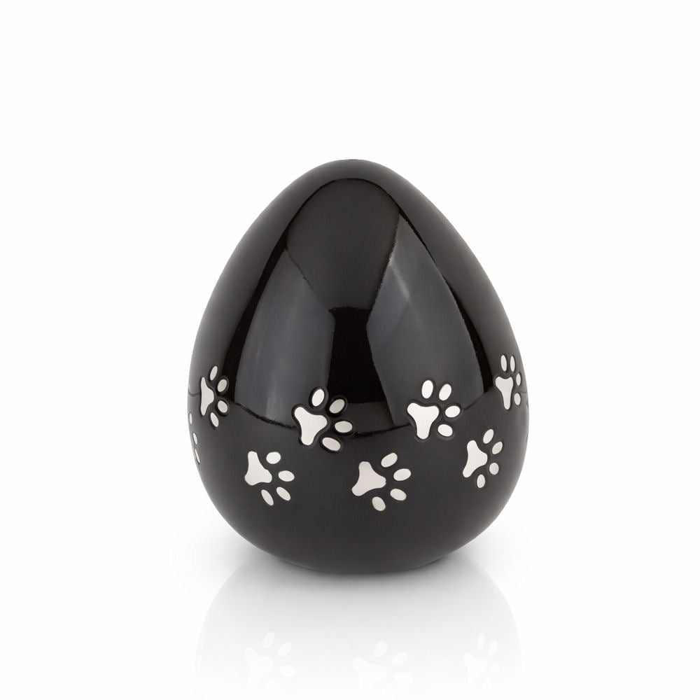 Edelmetall-Tierurne Ei mit Pfotenmotiven