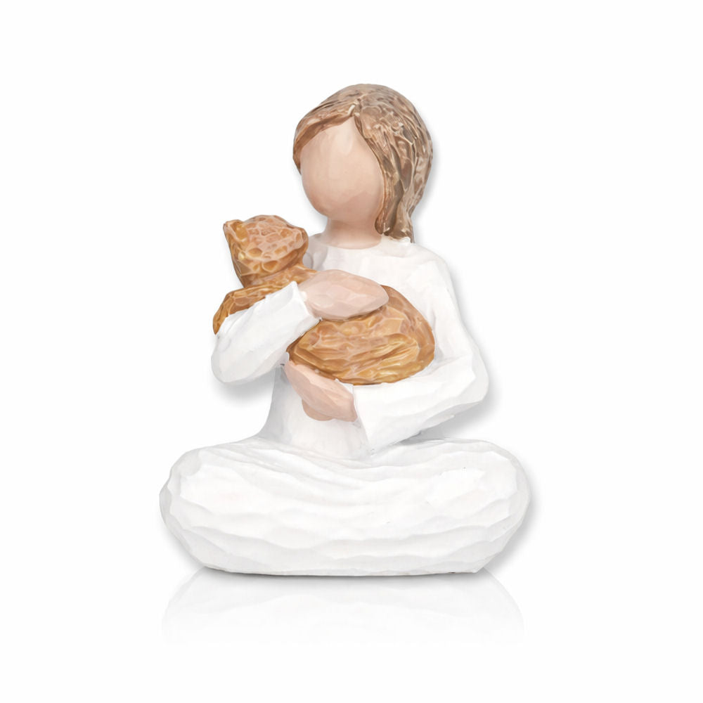 Monello Erinnerungsfigur Frau mit brauner Katze