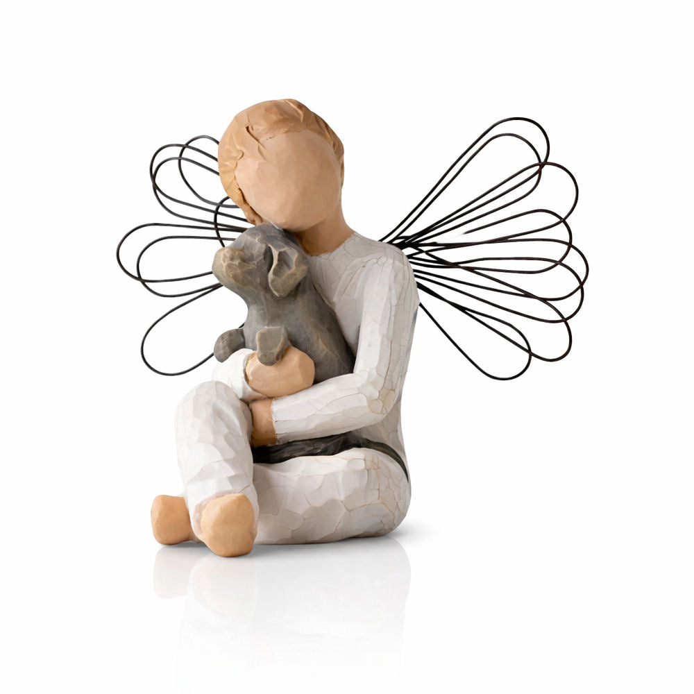 Monello Erinnerungsfigur Kleiner Mann hält Hund