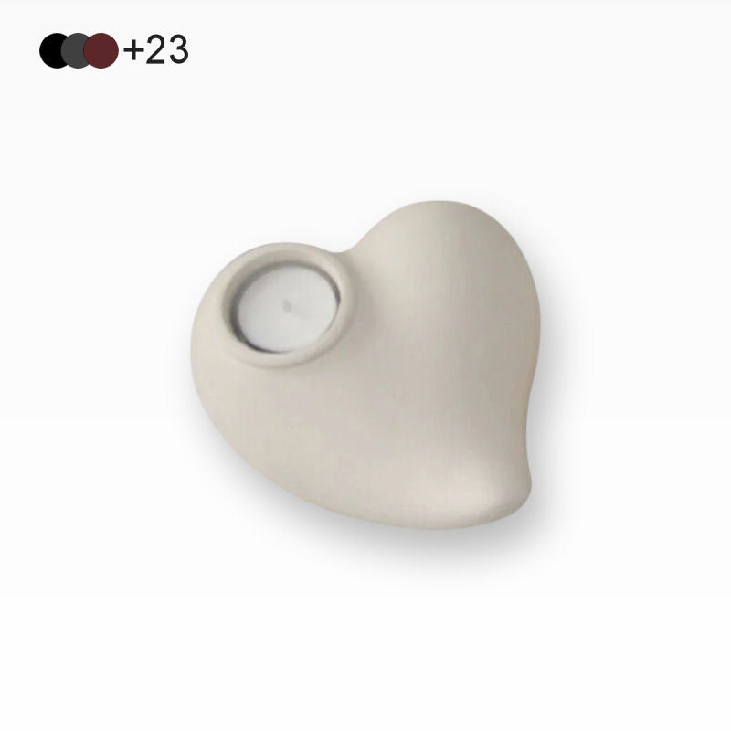 Keramikherz Tierurne für zuhause mit Teelicht