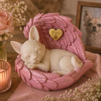 Monello® Hundeurne Deluxe Chihuahua in Engelsflügeln mit Gravur