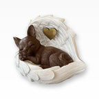 Monello® Hundeurne Chihuahua in Engelsflügel Weiss-Braun