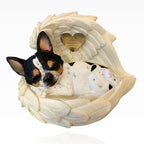 Monello® Portrait Chihuahua in Engelsflügel bemalt nach Fotovorlage