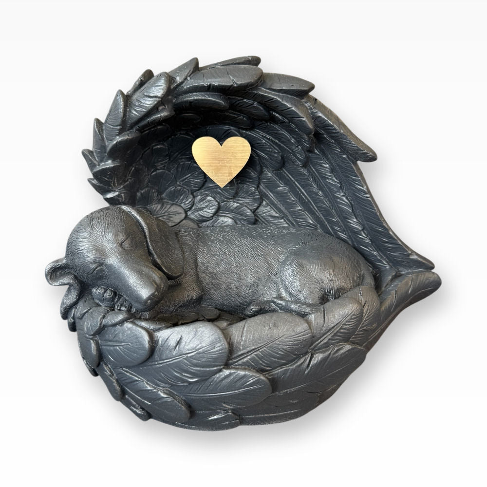 Monello® Hundeurne Dackel in Engelsflügel