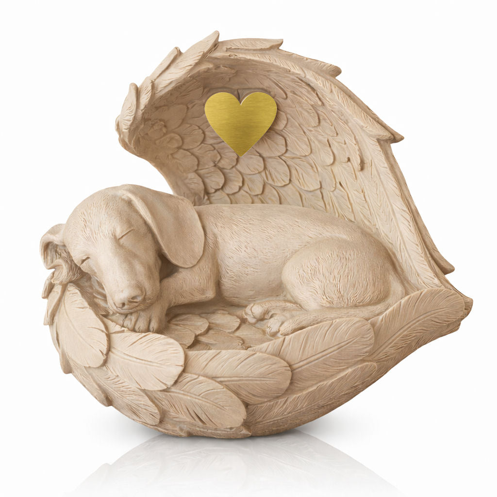 Monello® Hundeurne Dackel in Engelsflügel