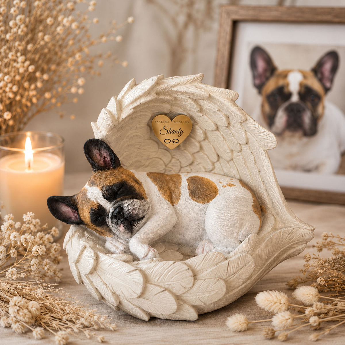 Monello® Hundeurne Französische Bulldogge bemalt nach Foto