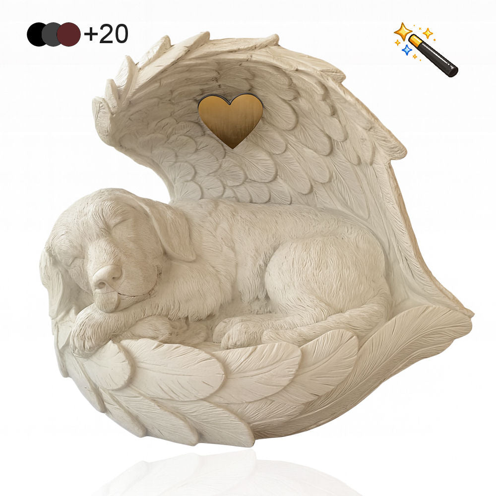 Monello® Hundeurne Hund in Engelsflügel Langhaarrassen