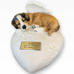 Monello® Hundeurne Hund auf Herz bemalt nach Fotovorlage