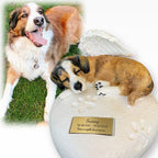Monello® Hundeurne Hund auf Herz bemalt nach Fotovorlage