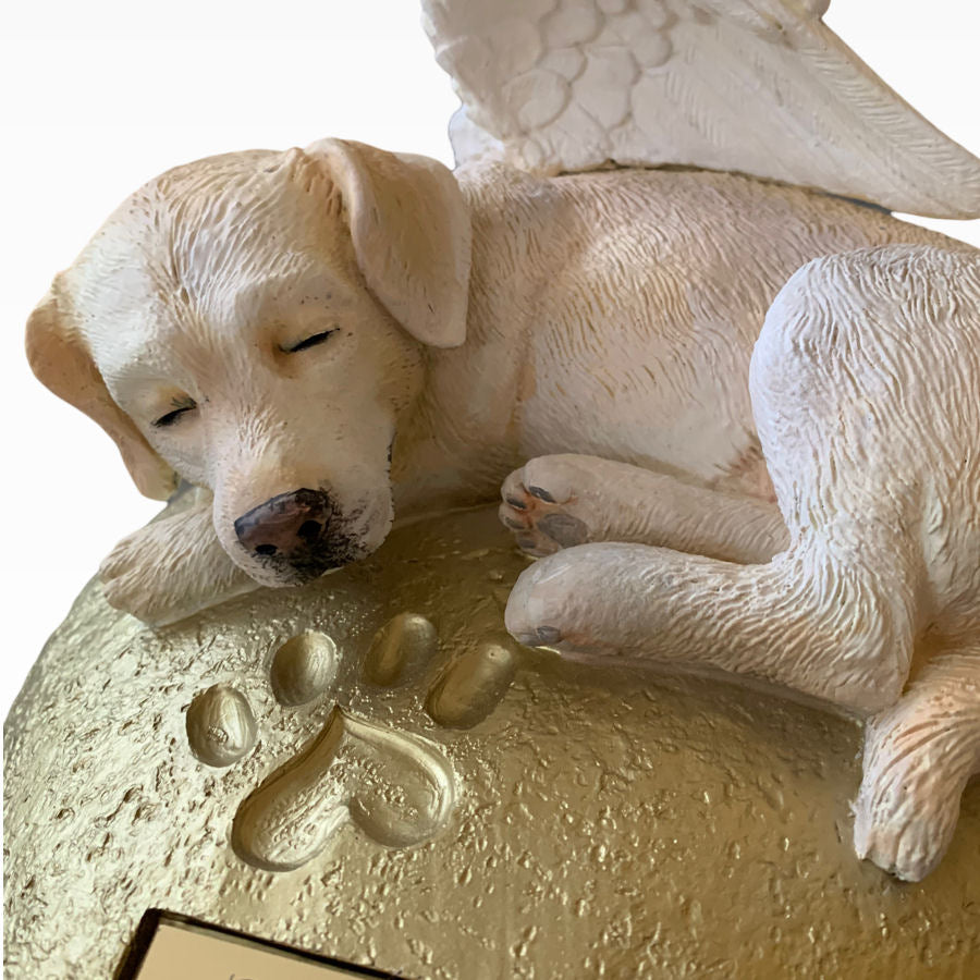 Monello® Hundeurne Hund auf Herz bemalt nach Fotovorlage