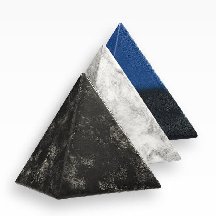 Heiso Tierurne Keramikurne Pyramide Strukturiert