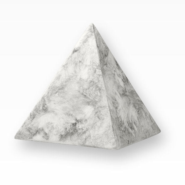 Heiso Tierurne Keramikurne Pyramide Strukturiert