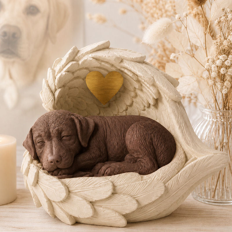 Monello® Hundeurne Deluxe Hund in Engelsflügel Kurzhaarrassen