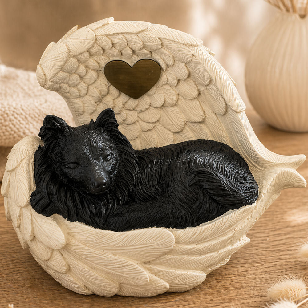 Monello® Hundeurne Deluxe für langes Fell mit Gravur