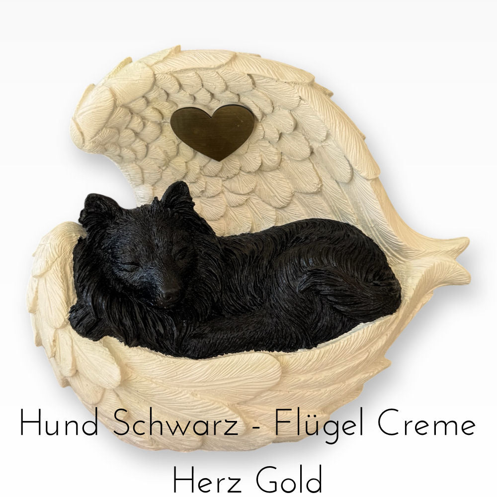 Monello® Urne für Hunde mit langem Fell Deluxe 2-farbig