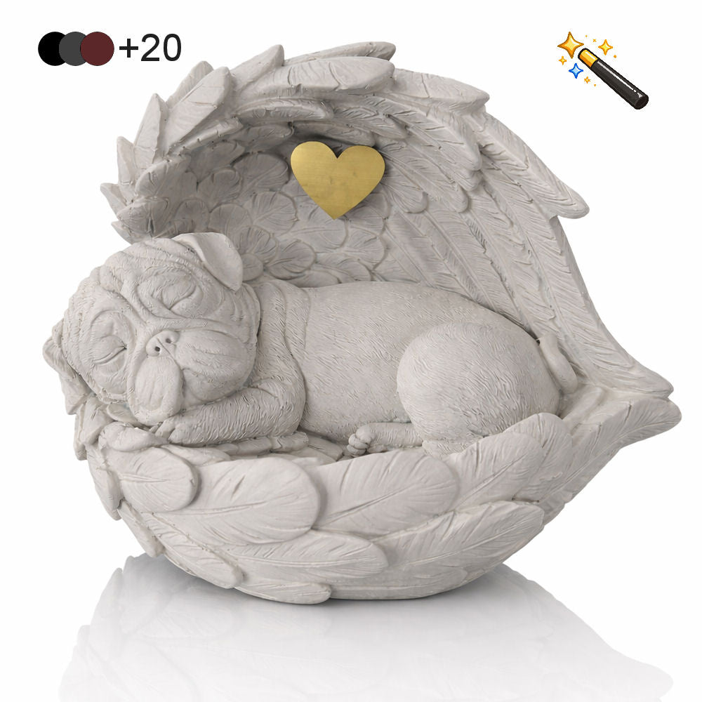 Monello® Hundeurne Mops in Engelsflügel