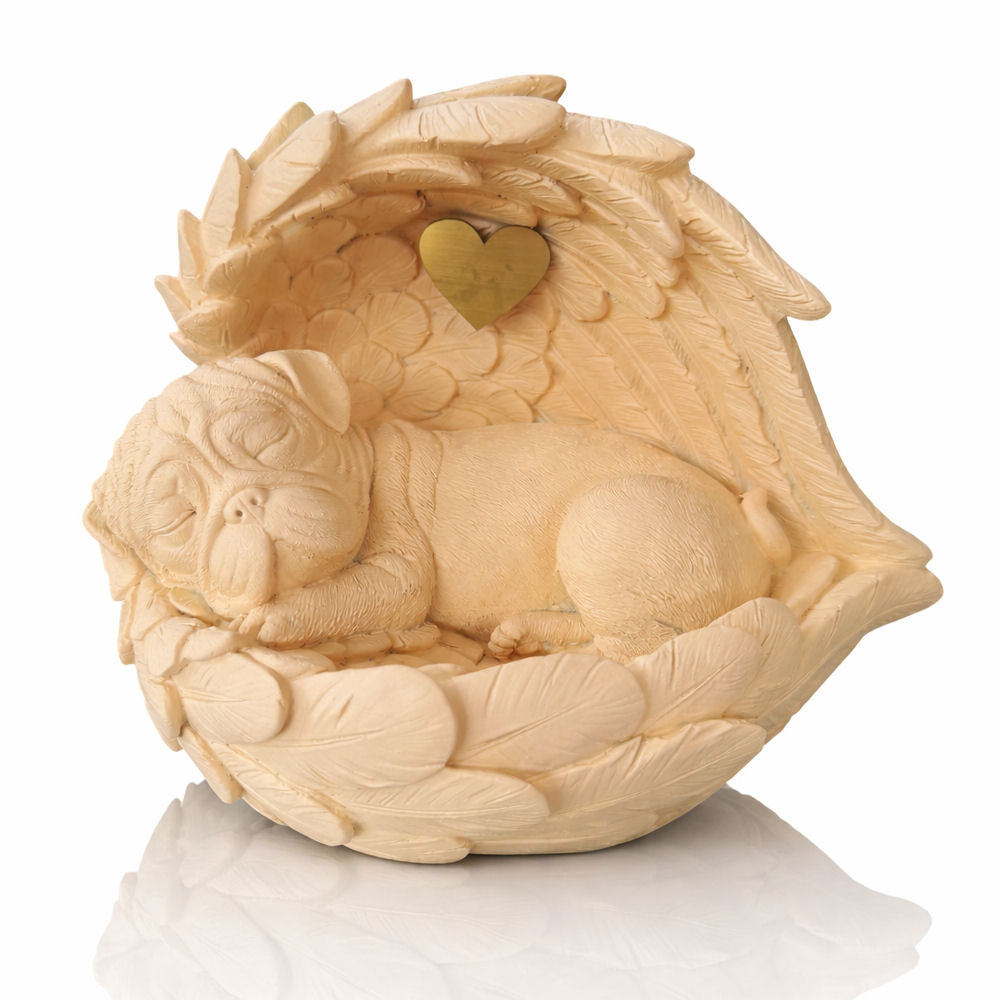 Monello® Hundeurne Mops in Engelsflügel