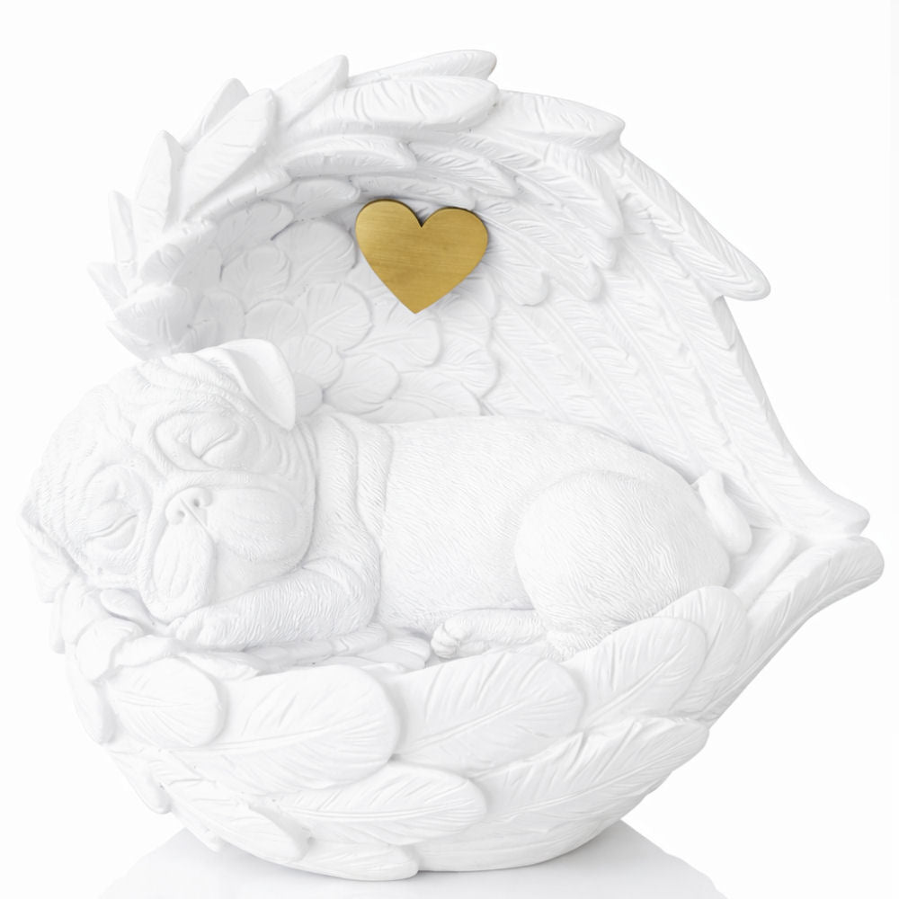 Monello® Hundeurne Mops in Engelsflügel