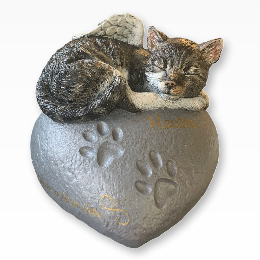 Monello® Katze auf Herz bemalt nach Fotovorlage