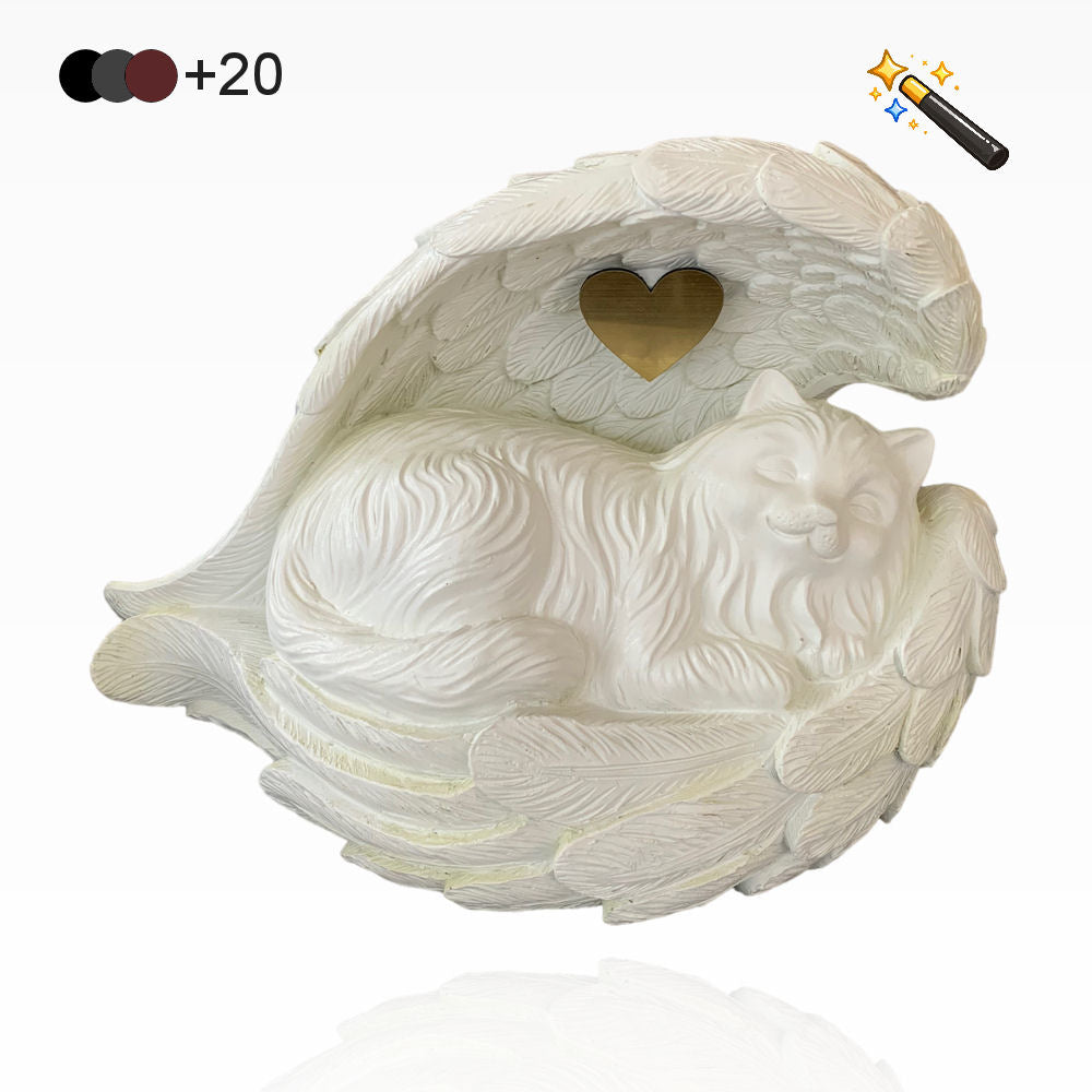 Monello® Katzenurne Katze in Engelsflügel Langhaar