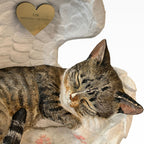 Monello® Katze in Engelsflügel bemalt nach Fotovorlage