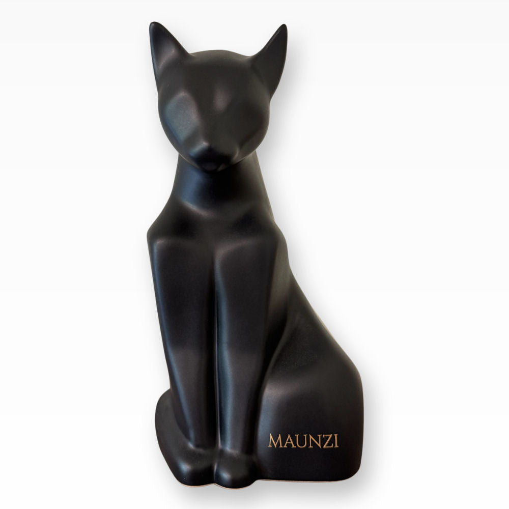 Katzenurne Keramik Katzenfigur sitzend